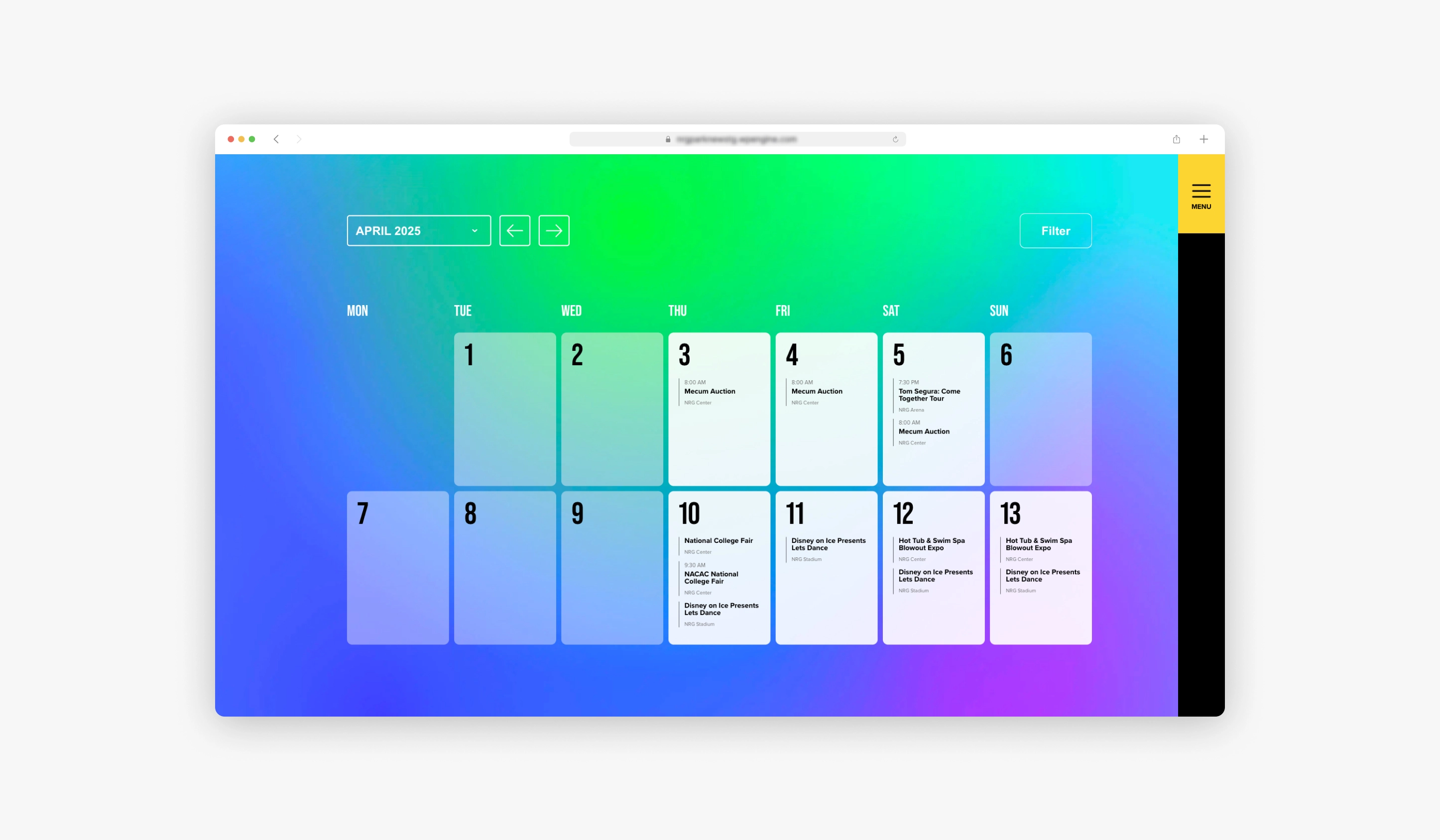 Professional Web Design for NRG Park by OWDT