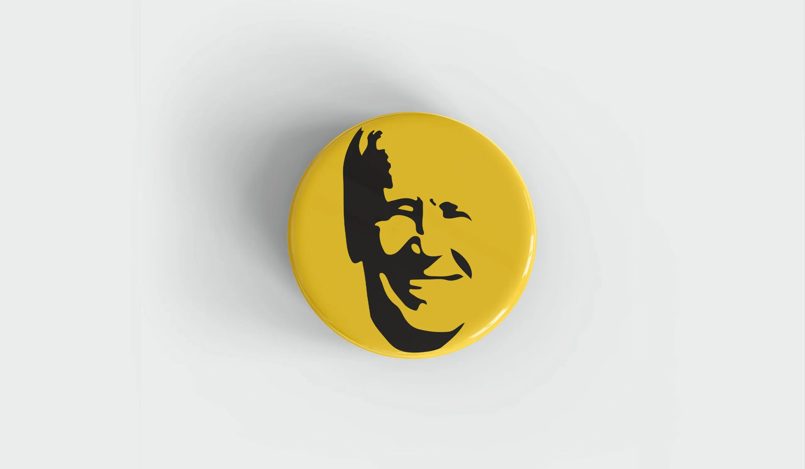 Sleepy joe coffee button badge mockup scaled