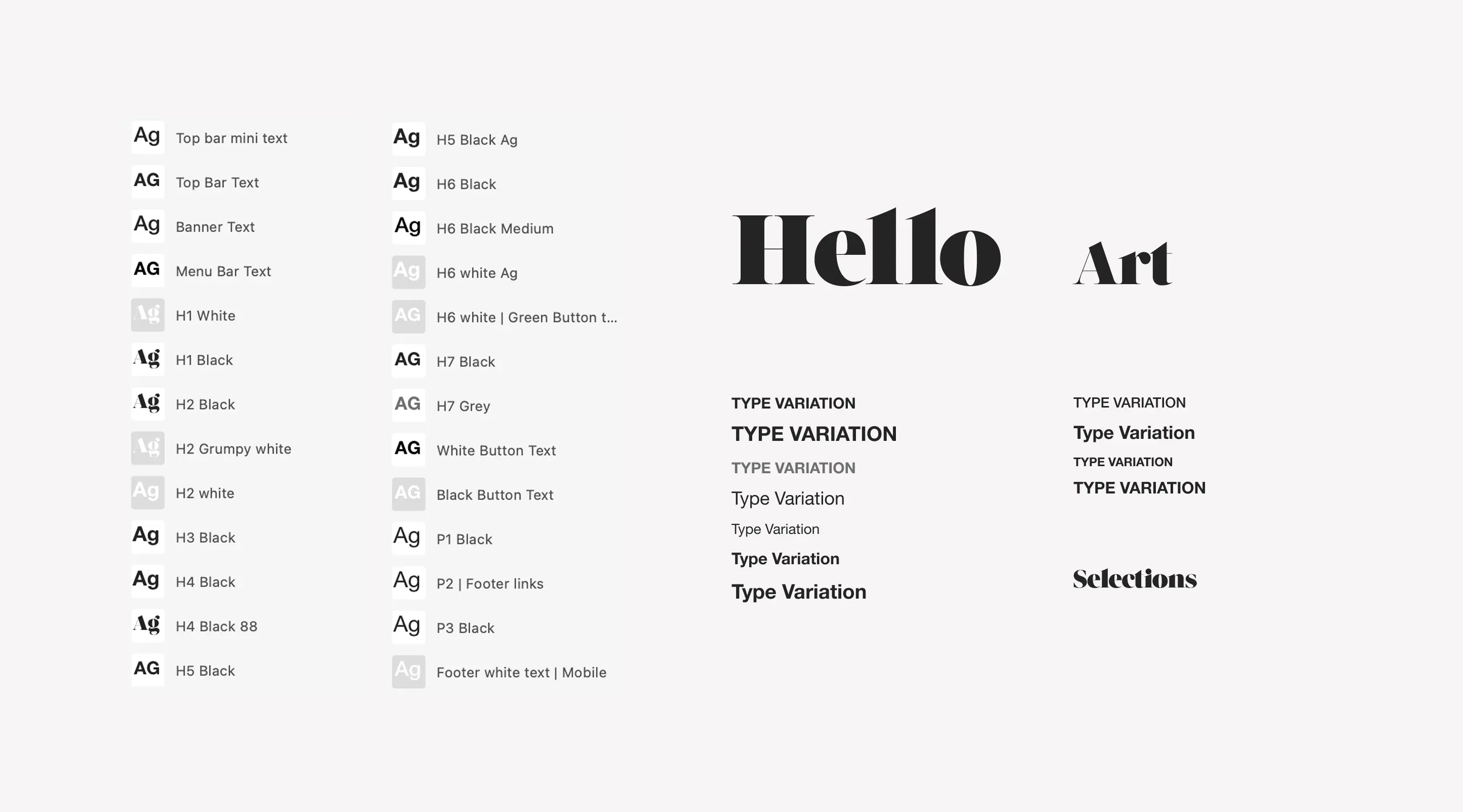 MFAH Typography System
